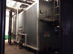 2008 English m/n 75 DS 300 boiler, steaming capacity 75000 lb./hr, MAWP 300 psi, total heating surfa