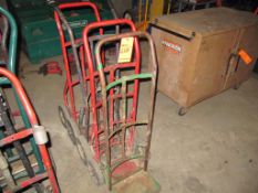 Lot of (4) assorted hand trucks