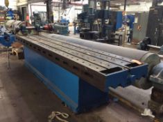 33" wide x 15' length heavy duty T slot work table