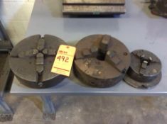 Lot of (3) asst 3 & 4 jaw chucks