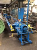 Horizontal roll press with hydraulic pump, 36" wide x 17' length