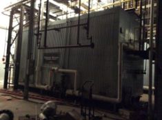 2008 English m/n 75 DS 300 boiler, steaming capacity 75000 lb./hr, MAWP 300 psi, total heating surfa