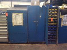 Lot of (3) parts storage cabinets