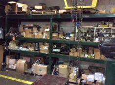 Lot of asst forklift and maintenance cart parts including, Yale , Hyster, Taylor Dunn Hoses, belts,