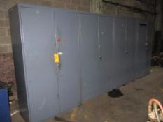 Lot of (4) 2 door metal cabinets, cabinets only, no contents