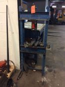 H frame shop press, 5 ton cap.