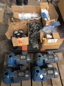 Lot of asst pumps and parts including (4) Techtop scavenger pumps, Moyno pump parts and fittings