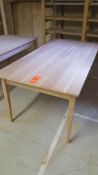 36" X 72" solid cherry unfinished table (NEW)