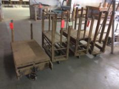 Lot of (7) assorted wood shop carts