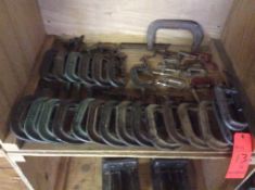 Lot of (32) assorted C clamps