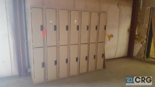 Lot of (8) assorted metal lockers