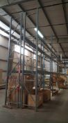 Lot of (8)sections pallet rack, tear drop style, 46" deep x 12' long x 17' high, with (10) uprights