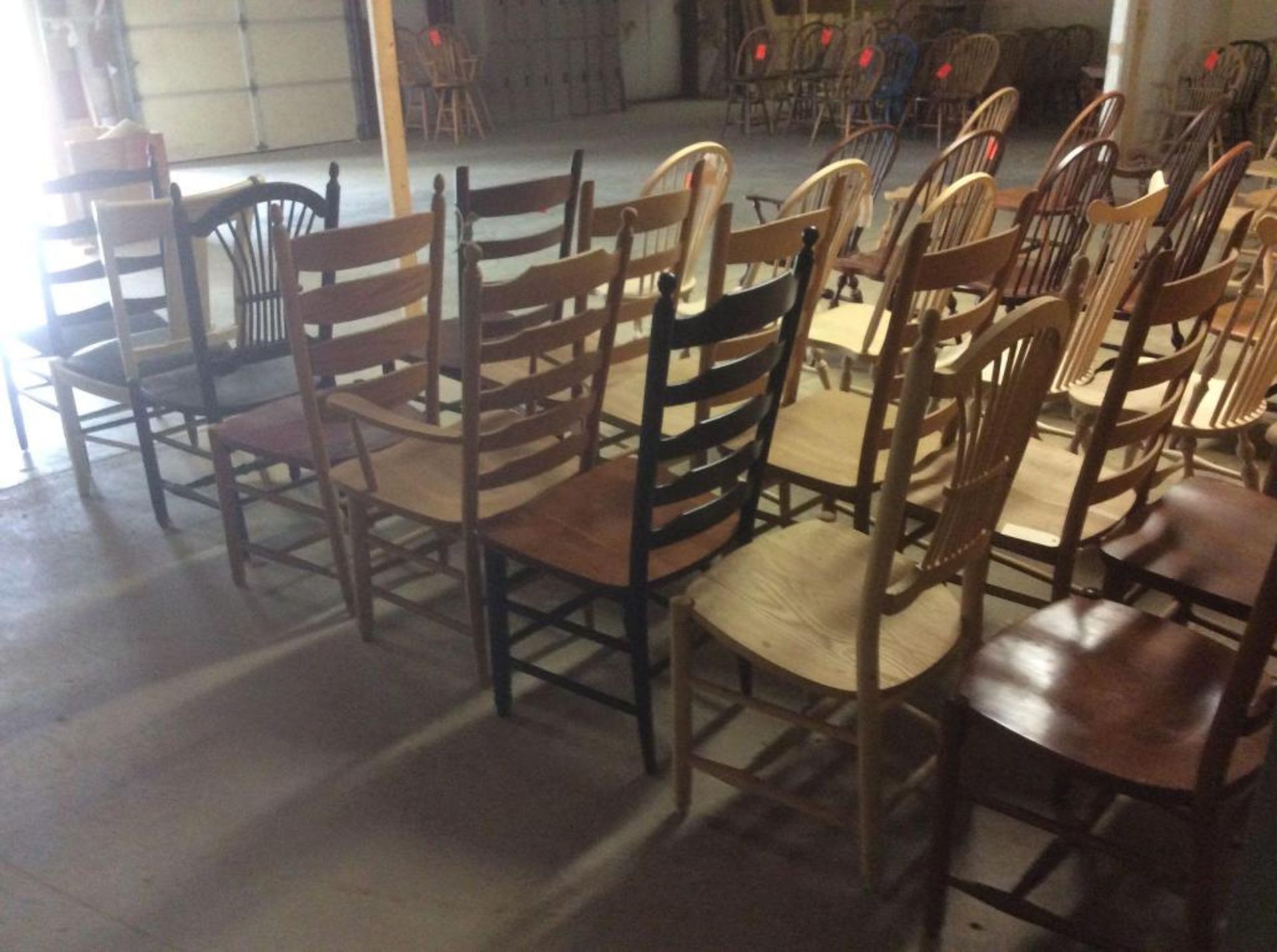 Lot of (13) assorted wood chairs - Image 2 of 3