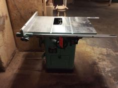 Delta Unisaw 34-801 10" tilting arbor table saw, cat no 34-801, SN 88E31282, 205 volts, 3 ph.