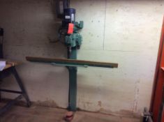 Custom wall mounted drill press with Leeson 2 HP motor, 575 volt, 3 phase - for pocket holes