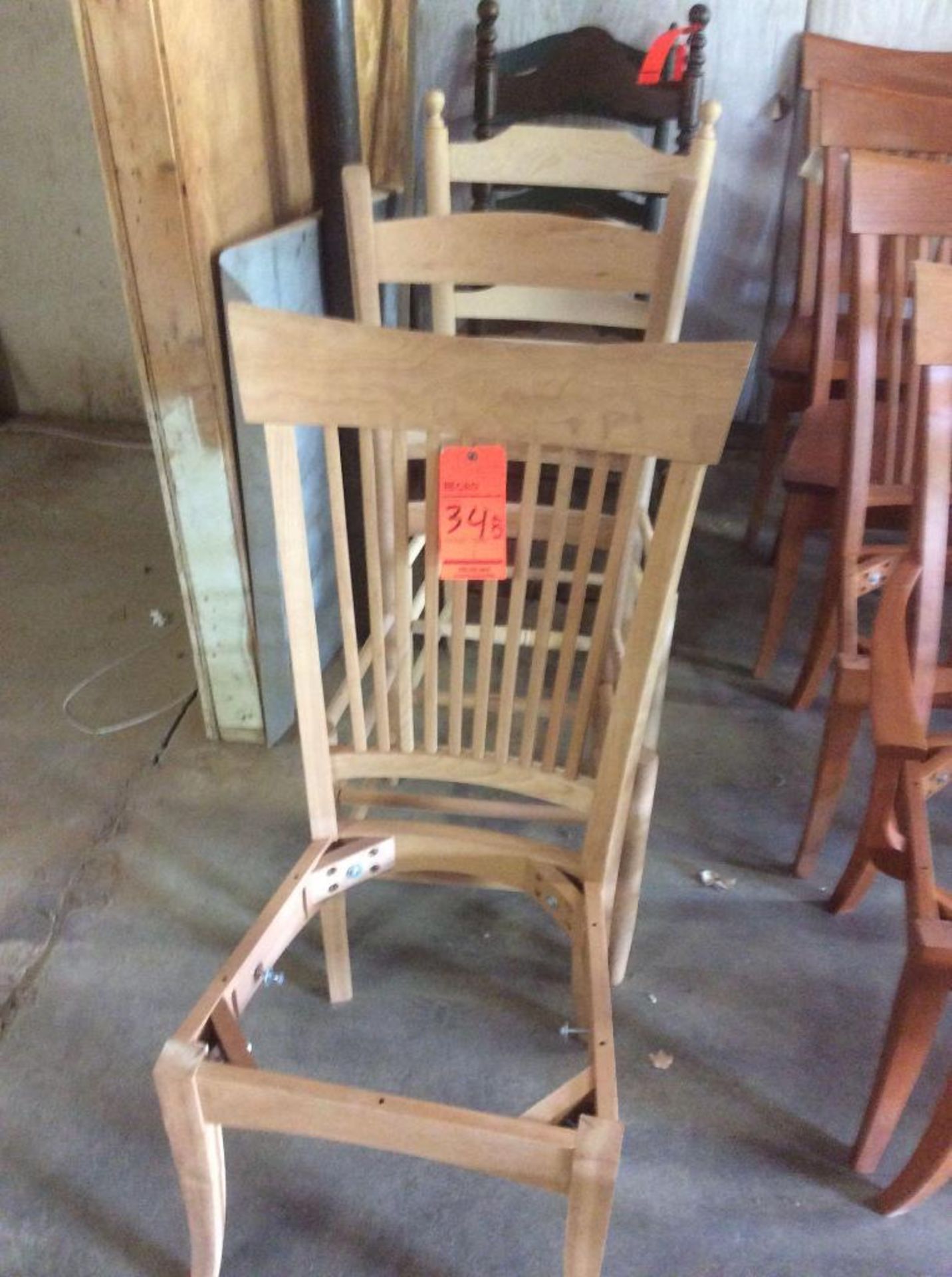 Lot of (13) assorted wood chairs - Image 3 of 3