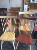 Lot of (6) assorted wood chairs