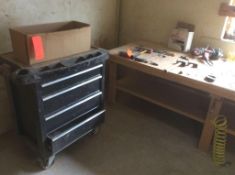 Lot of assorted tools, with portable tool chest