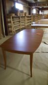 Dining room table, 42" X 60" natural Cherry finish, extends to 96" (New) - small scratch on one end