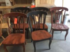 Lot of (5) assorted wood chairs