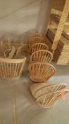 Lot of (15) stool seats with backs