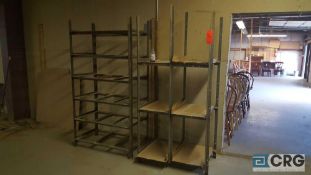 Lot of (3) assorted metal shelving units