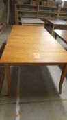 Dining room table, 42" X 60" solid cherry, extends to 96" (New)