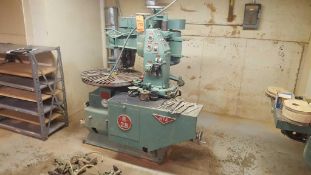 Rye R28 single spindle automatic rotary shaper, 15 HP, 575 volts, 3 phase, with tooling and accessor