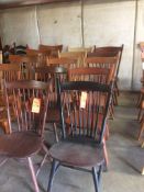 Lot of (10) assorted wood chairs