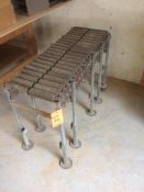 Accordian type roller conveyor, 13" x 40", stretches to 6'+/-