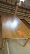 42" X 78" oak table with golden finish (NEW)