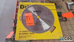DeWalt 14" carbide saw blade with 80 Carbide Teeth, 1" arbor, NEW, NEVER USED