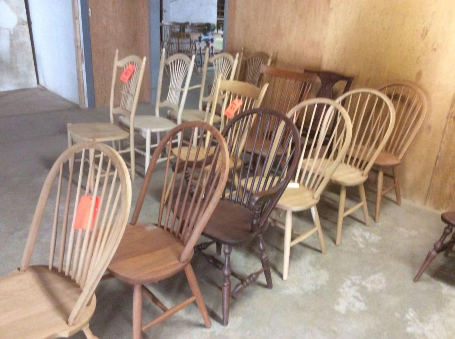 Lot of (9) assorted wood chairs - Image 2 of 2