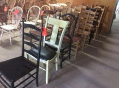 Lot of (13) assorted wood chairs