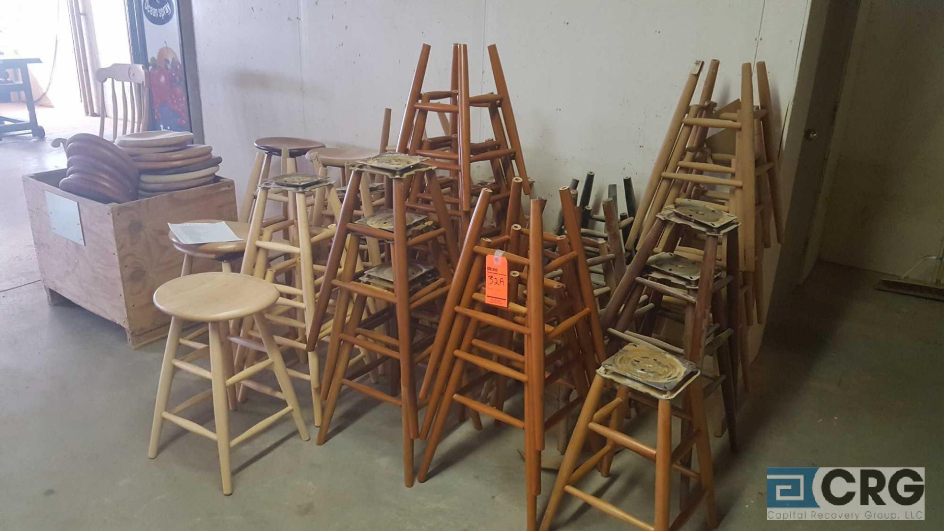 Lot of assorted unfinished wood stools - Image 2 of 2