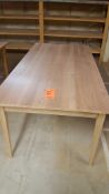 36" X 72" solid cherry unfinished table (NEW)