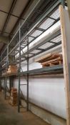 (8) assorted sections of pallet rack, (6) sections are 2' deep X 12 ft long X 17 ft High with 4" X 1