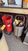 Lot of (2) assorted portable sand blast units, with medium