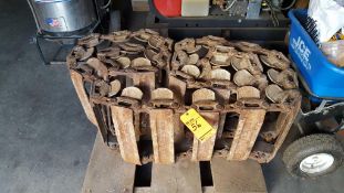 One pair of steel skid steer loader tracks