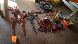 Lot of assorted truck and automotive tools and equipment etc.; including, (7) assorted chain binders