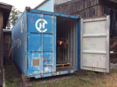 Metal shipping container, 8' x 20' x 8' high