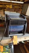 Lot of (2) Lasko pivoting utility fans, one new in the box