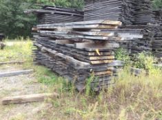 Lot of assorted air dried, rough cut pine, 16' lengths, table top lumber