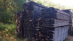 Lot of approximately (1190) assorted Pine boards 10 ft long x assorted widths, totals six lifts