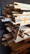 Lot contains approximately (295) assorted kiln-dried, rough cut, pine boards, includes (58), 1" x 4"