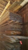 Lot of assorted rough cut KD Pine includes (200) pieces 1 inch by 4 inch by 16 ft, (63) pieces 1 inc