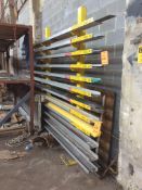 Lot of asst. blades, with storage rack