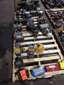 Lot of actuator and flow control valves