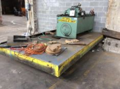 8' x 10' hydraulic table with FPI Powerpak hydraulic unit M/N 5339-1