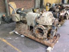 Goulds split case pump, m/n 3415, 12" x 14" x 18", with 100 hp. motor